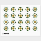 Sticker Rond PERSONNALISABLE ! Shamrock - Gold Irish Celtic (Feuille)