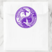 Sticker Rond Personnalisable Yin Yang Dragons (Sac)