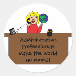 Sticker Rond Personnalisation du monde professionnel administra