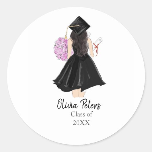 Sticker Rond personnalisation, graduation (Devant)