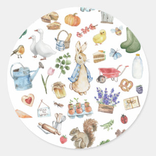 Sticker Rond personnalisation peter le lapin
