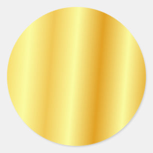 Sticker Rond Personnalisé Ajouter Votre Texte Faux Modèle Gold