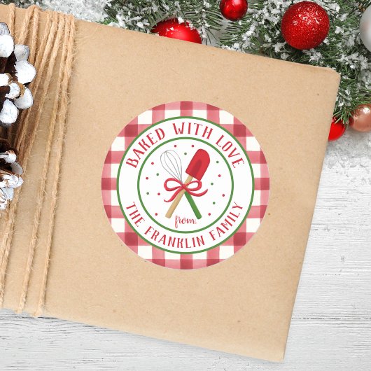 Sticker Rond Personnalisé Cuit avec Amour