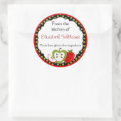 Sticker Rond Personnalisé Depuis Les Pommes De Cuisine (Sac)