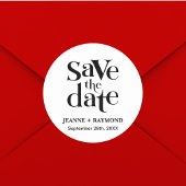 Sticker Rond Personnalisé Enregistrer Le Faire-part Mariage Dat