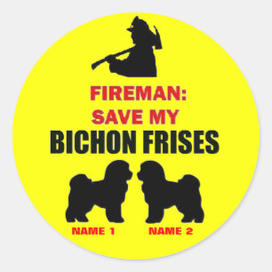 Sticker Rond Personnalisé Enregistrer mes frises Bichon