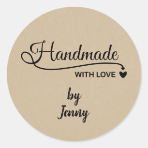 Sticker Rond Personnalisé, fait à la main avec amour