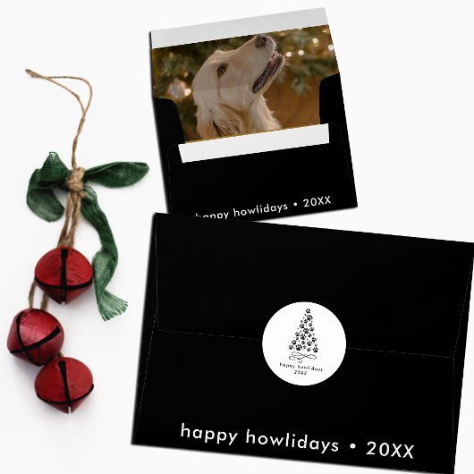 Sticker Rond Personnalisé Funny Chien Noël Joyeux Howildays