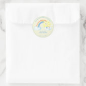 Sticker Rond Personnalisé Garçons Rainbow Sunshine (Sac)