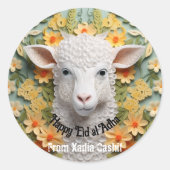 Sticker Rond Personnalisé Joyeux Aïd al Adha (Devant)