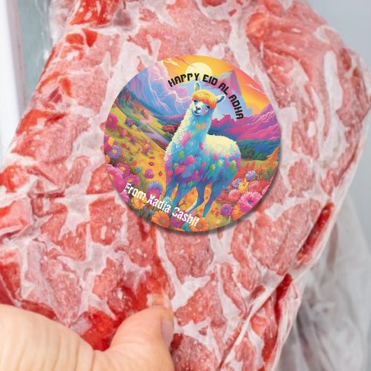 Sticker Rond Personnalisé Joyeux Aïd al Adha
