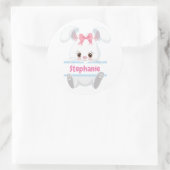 Sticker Rond Personnalisé - Lapin de Pâques (Sac)