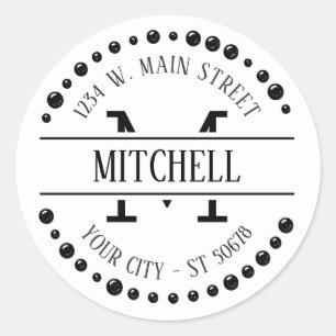 Sticker Rond Personnalisé Moderne tendance Art Déco Design Circ