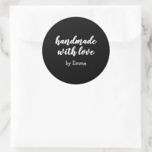 Personnalisé noir et blanc fait main avec amour
