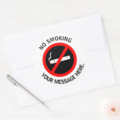 Sticker Rond Personnalisé Non Fumer (Enveloppe)