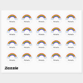 Sticker Rond Personnalisé Rainbow (Feuille)