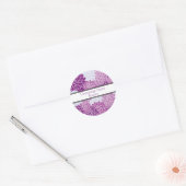Sticker Rond Personnalisé "Salutations de" | Nuances de fleurs  (Enveloppe)
