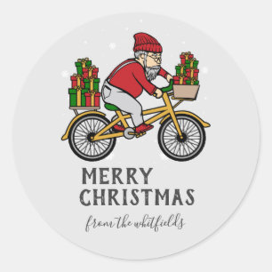 Sticker Rond Personnaliser Ajouter un nom de famille Cycliste N