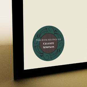 Sticker Rond Personnaliser ce livre appartient à   Inspiré goth