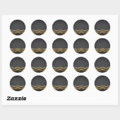 Sticker Rond Personnaliser courbe vierge de tableau noir (Feuille)