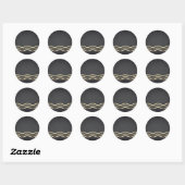 Sticker Rond Personnaliser courbe vierge de tableau noir (Feuille)