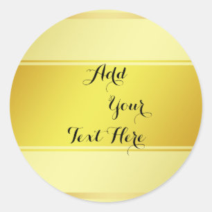 Sticker Rond Personnaliser de Parties scintillant Gold Foil Cla