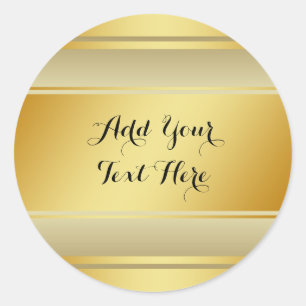 Sticker Rond Personnaliser de Parties scintillant Gold Foil Cla