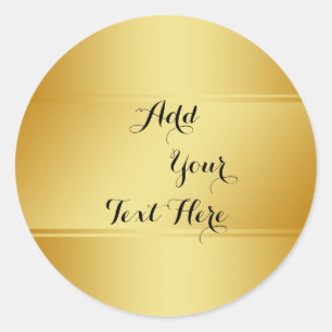 Sticker Rond Personnaliser de Parties scintillant Gold Foil Cla
