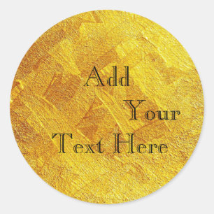 Sticker Rond Personnaliser de Parties scintillant Gold Foil Cla