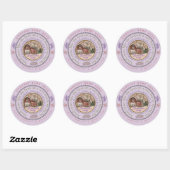 Sticker Rond personnaliser de savon frais (Feuille)