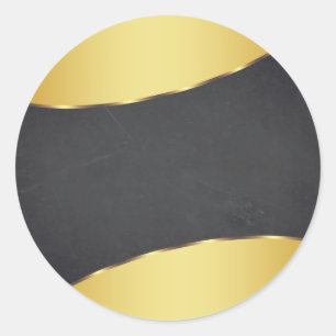 Sticker Rond Personnaliser en or du tableau de bord blanc