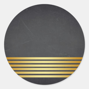 Sticker Rond Personnaliser en or du tableau de bord blanc