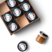 Sticker Rond Personnaliser, Fleur céleste Faveur /Enveloppe Sce