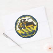Sticker Rond Personnaliser Générique Construction Contrat (Enveloppe)