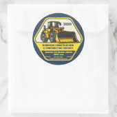 Sticker Rond Personnaliser Générique Construction Contrat (Sac)