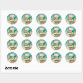 Sticker Rond Personnaliser la conception des barres Tiki (Feuille)