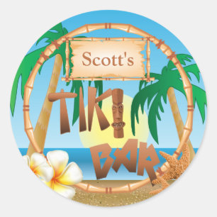Sticker Rond Personnaliser la conception des barres Tiki