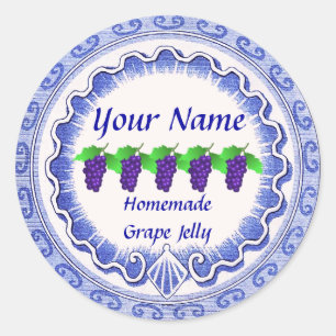 Sticker Rond Personnaliser la gelée de raisin