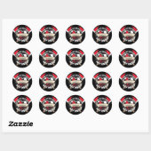 Sticker Rond Personnaliser l'amour Mon pompier (Feuille)