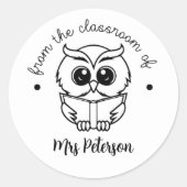 Sticker Rond Personnaliser l'enseignant | de la salle de classe (Devant)