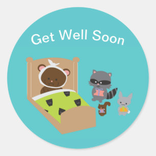 Sticker Rond Personnaliser les animaux mignons