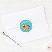 Sticker Rond Personnaliser les animaux mignons (Enveloppe)