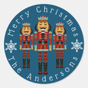 Sticker Rond Personnaliser les noix de Noël