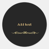 Sticker Rond Personnaliser l'impression en gras (Devant)