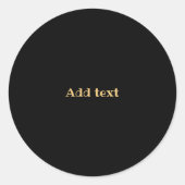 Sticker Rond Personnaliser l'impression en gras (Devant)