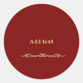 Sticker Rond Personnaliser l'impression en gras (Devant)