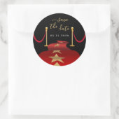Sticker Rond Personnaliser Red Carpet Theme Party Enregistrer l (Sac)