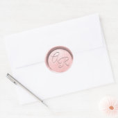 Sticker Rond *~* PERSONNALISER ROSE GOLD BLUSH Cire à cacheter (Enveloppe)