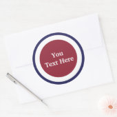 Sticker Rond personnaliser rouge, blanc et bleu (Enveloppe)