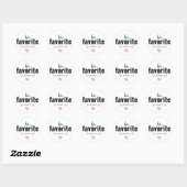 Sticker Rond Personnaliser Sa Faveur De Mariage Favorite (Feuille)